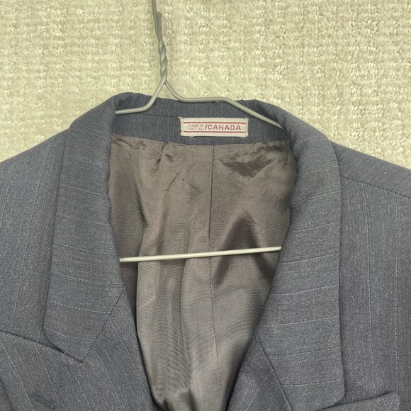 Henley Canada Blue Wool Double Breasted Suit Jacket Men’s 39R + 33W Pants Set - Picture 7 of 16